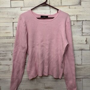 Pink Ribbed Long Sleeve Sweater forever 21 L/XL